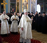 Святейший Патриарх Алексий возглавил торжества в Спасо-Преображенском Валаамском монастыре по случаю дня памяти основателей обители — преподобных Сергия и Германа