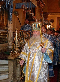 Накануне праздника иконы Божией Матери «Всех скобящих радость» Святейший Патриарх совершил Всенощное бдение в храме Преображения Господня на Большой Ордынке