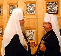 Cостоялась встреча Святейшего Патриарха Московского и всея Руси Алексия II с Блаженнейшим Архиепископом Вашингтонским и Нью-Йоркским, Митрополитом всей Америки и Канады Германом