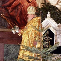 В ночь на 7 января Предстоятель Русской Православной Церкви совершил Рождественское богослужение в Храме Христа Спасителя