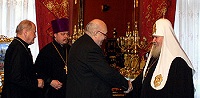Святейший Патриарх принял делегацию Евангелическо-Лютеранской Церкви в России, Украине, Средней Азии и в Казахстане (ЕЛЦР)