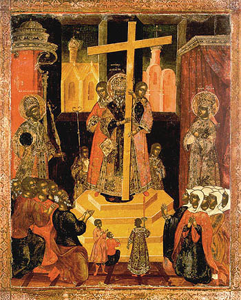 Воздвижение Креста. Икона XVIII в.
