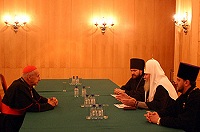 Святейший Патриарх Московский и всея Руси Алексий II принял кардинала Роже Этчегерая