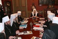 Святейший Патриарх Алексий возглавил заседание очередной сессии Священного Синода