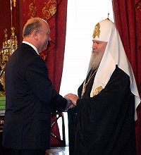 Состоялась встреча Святейшего Патриарха Московского и всея Руси Алексия II с Главой Республики Мордовии Н.И.Меркушкиным