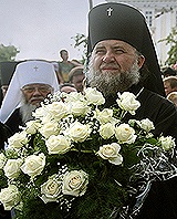 Предстоятель Русской Церкви направил поздравление архиепископу Почаевскому Владимиру по случаю 50-летия со дня рождения
