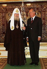 Святейший Патриарх Алексий встретился с Президентом Чили Рикардо Лагосом