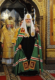 В день памяти святителя Филиппа, митрополита Московского, Святейший Патриарх Кирилл совершил Богослужение в Успенском соборе Кремля