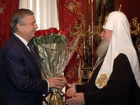 Cостоялась встреча Cвятейшего Патриарха Московского и всея Руси Алексия II с госсекретарем Союза России и Белоруссии П.П.Бородиным