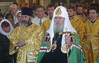 Святейший Патриарх Алексий совершил богослужения в храме Всех Святых на Соколе