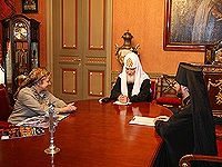 Предстоятель Русской Православной Церкви провел встречу с депутатом Европарламента Татьяной Жданок