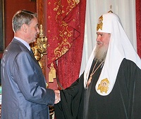 Святейший Патриарх Алексий встретился с министром культуры РФ А.А.Авдеевым