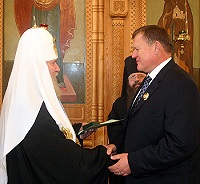 Святейший Патриарх Алексий вручил награды благотворителям Свято-Данилова монастыря