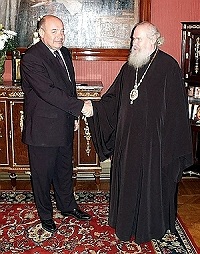 Предстоятель Русской Православной Церкви встретился с Министром культуры Российской Федерации М.Е.Швыдким