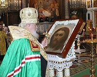Святейший Патриарх Алексий совершил благодарственный молебен в Храме Христа Спасителя