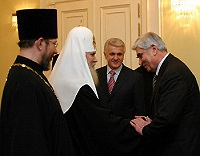 Святейший Патриарх Алексий встретился с Парламентской делегацией Украины во главе с Председателем Верховной Рады Украины В.М.Литвиным