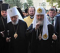 Блаженнейший митрополит Киевский и всея Украины Владимир дал прием в честь Святейшего Патриарха Московского и всея Украины Кирилла