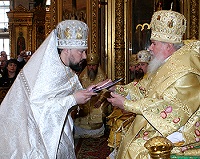 В день памяти св. Митрополита Алексия Его Святейшество совершил богослужение в Богоявленском соборе и хиротонию архимандрита Иеронима (Чернышова) во епископа Орловского и Ливенского