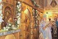 Святейший Патриарх совершил праздничное богослужение в Казанском соборе на Красной площади