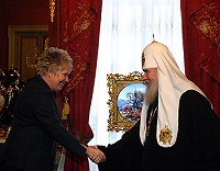 Святейший Патриарх Московский и всея Руси Алексий II встретился с Послом Эстонии в России Мариной Кальюранд