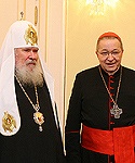 Интервью Святейшего Патриарха Алексия и кардинала Андре Вен-Труа после рабочей встречи в Свято-Даниловом монастыре