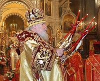 В Пасхальную ночь Предстоятель Русской Православной Церкви совершил богослужения в Храме Христа Спасителя