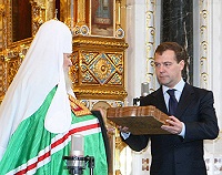 Cлово Святейшего Патриарха Алексия в Храме Христа Спасителя в день Всех святых, в земле Российской просиявших