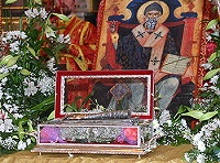 Святейший Патриарх Алексий в Храме Христа Спасителя возглавил встречу десницы свт.Спиридона Тримифунтского и принял делегацию Элладской Православной Церкви