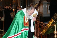 В Прощеное воскресенье Святейший Патриарх Кирилл совершил Божественную литургию в Храме Христа Спасителя