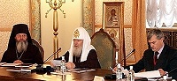 Под председательством Святейшего Патриарха Алексия состоялось очередное заседание Патриаршего Попечительского совета по возрождению Спасо-Преображенского Валаамского монастыря
