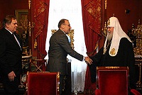 Святейший Патриарх встретился с Послом Республики Македонии в Российской Федерации господином Ристо Никовски