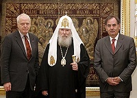 Состоялась встреча Святейшего Патриарха Алексия с Комиссаром по правам человека Совета Европы г-ом Альваро Хиль-Роблесом и его преемником на должность г-ом Томасом Хаммарбергом