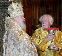 В день памяти св. Филиппа, Митрополита Московского и всея Руси, Святейший Патриарх Алексий совершил Божественную литургию в Успенском соборе Кремля