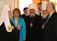 Святейший Патриарх Алексий и президент Молдовы В.Н.Воронин рассказали журналистам об итогах своей встречи