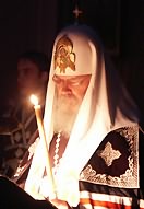 Предстоятель Русской Православной Церкви совершил богослужение в Богоявленском соборе