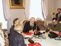 Патриарх встретился с журналистами в канун Пасхи Христовой