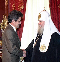 Состоялась встреча Его Святейшества с начальником Управления регистрации и архивных фондов ФСБ РФ, членом Комиссии при Президенте РФ по реабилитации жертв политических репрессий В.Христофоровым