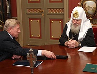 Состоялась встреча Святейшего Патриарха Алексия с руководителем Федерального Космического агентства А.Н.Перминовым
