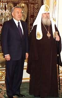 Cостоялась встреча Святейшего Патриарха Московского и всея Руси Алексия с Президентом Казахстана Нурсултаном Назарбаевым