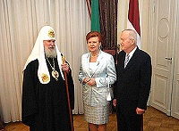Предстоятель Русской Православной Церкви встретился с Президентом Латвийской Республики г-жой Вайрой Вике-Фрейбергой