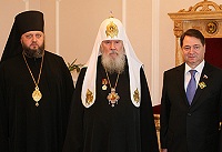Святейший Патриарх встретился с представителем администрации Кемеровской области в Совете Федерации Федерального Собрания РФ Сергеем Шатировым