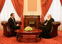 Святейший Патриарх Кирилл встретился с лидером Либерал-демократической партии Молдовы Владом Филатом
