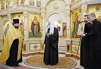 Предстоятель Русской Церкви посетил храм свв. Космы и Дамиана в Калининграде