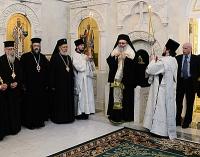 Предстоятель Антиохийской Православной Церкви совершил молебен в крестовом храме резиденции Патриарха Московского и всея Руси