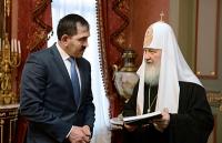 Святейший Патриарх Кирилл провел встречу с главой Республики Ингушетия Ю.Б. Евкуровым