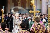 В праздник Воздвижения Честного и Животворящего Креста Господня Святейший Патриарх Кирилл освятил Софийский собор в Самаре