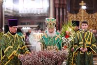 В канун Недели ваий Святейший Патриарх Кирилл совершил всенощное бдение в Храме Христа Спасителя