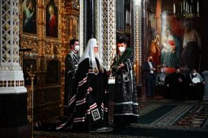 Святейший Патриарх Кирилл совершил вечерню с чином прощения в Храме Христа Спасителя в Москве