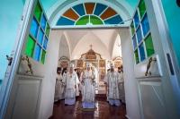 Предстоятель Русской Церкви совершил Литургию в скиту Соловецкой обители на Секирной горе