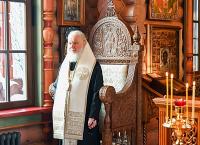 В день памяти благоверного князя Александра Невского Святейший Патриарх Кирилл молился за Литургией в Александро-Невском скиту близ Переделкина
